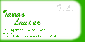 tamas lauter business card